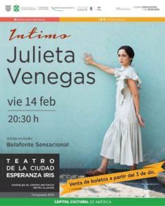 Julieta Venegas en el Teatro de la Ciudad flyer