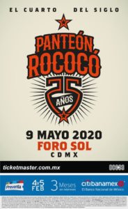 panteon rococo en el foro sol flyer